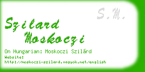 szilard moskoczi business card