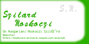 szilard moskoczi business card